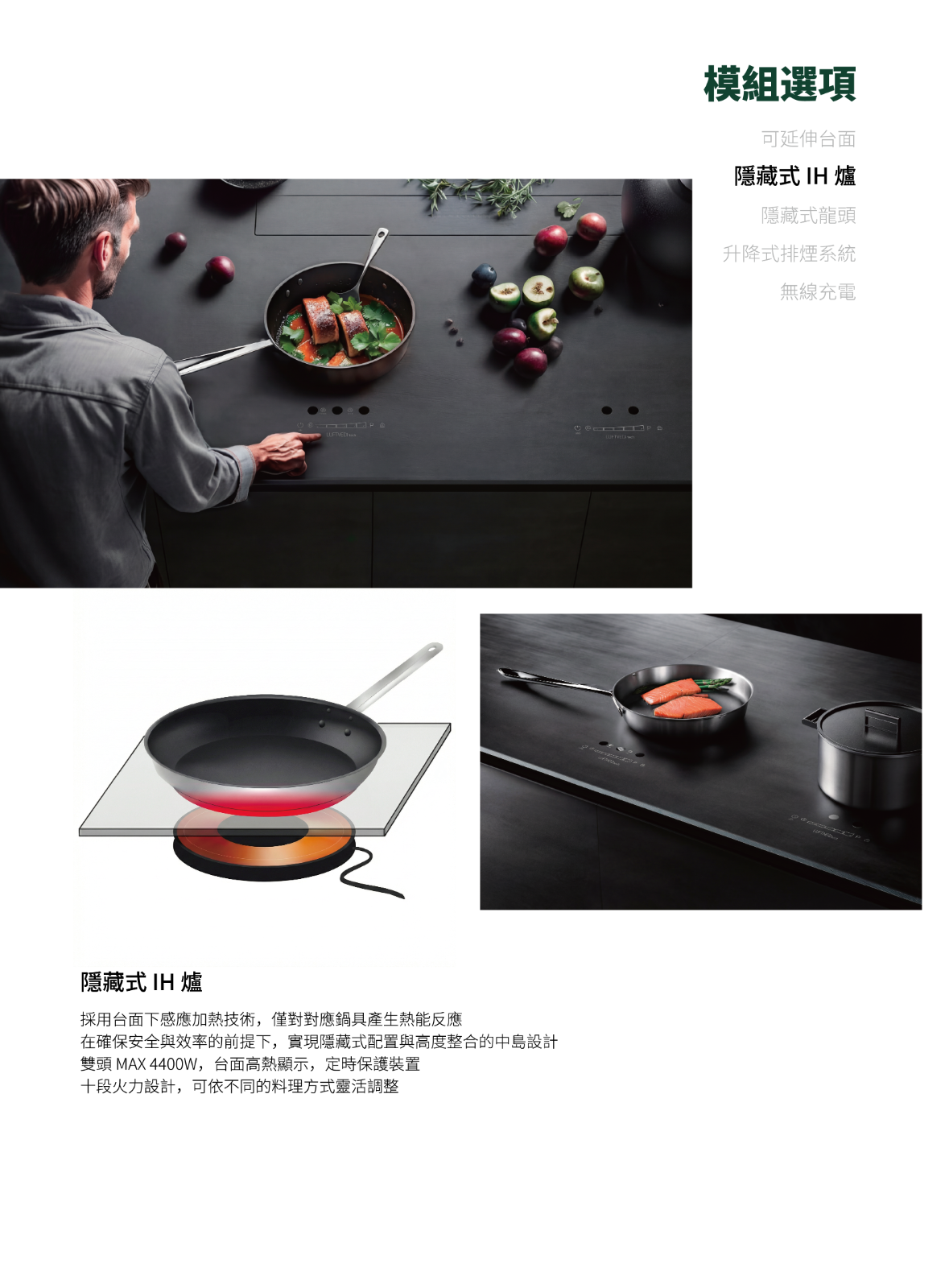 模組選項–隱藏式IH爐